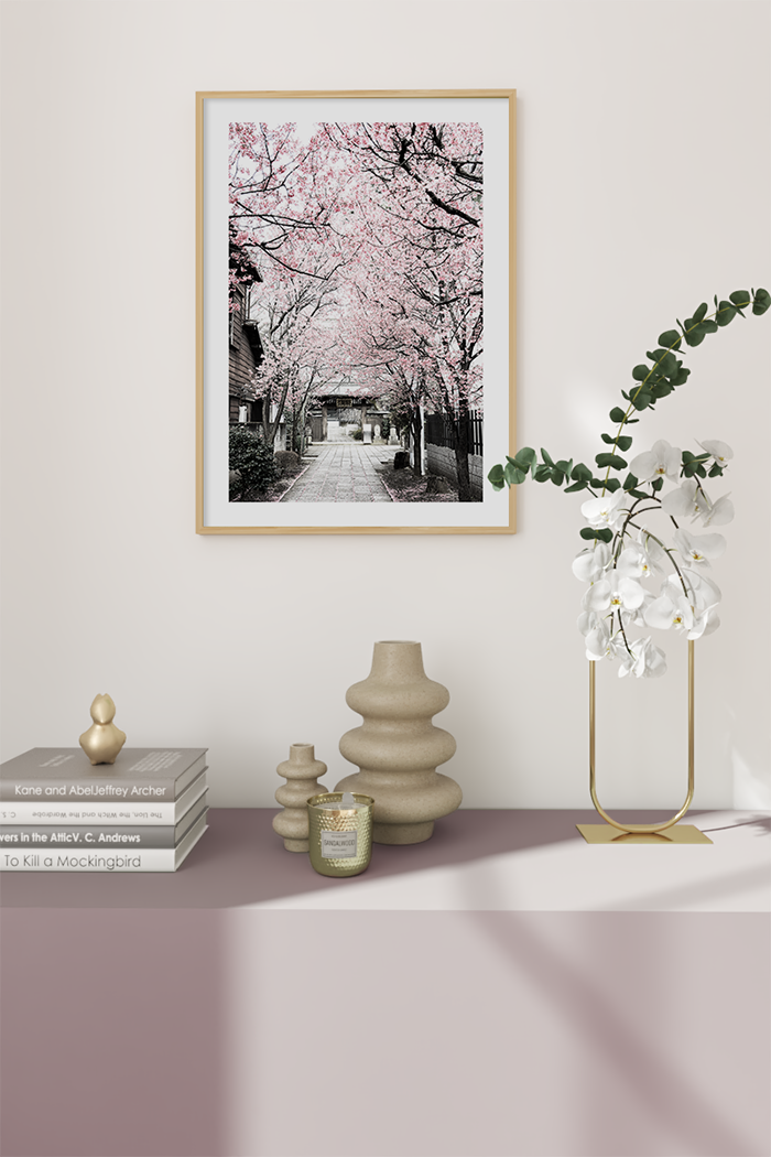 Street of Cheery Blossom Poster