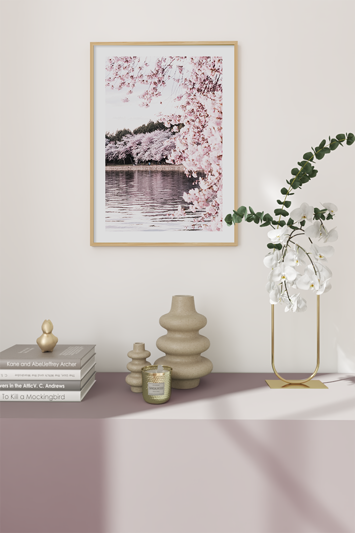 Sakura by The River Poster