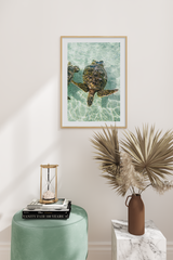 Crawling Turtle Poster