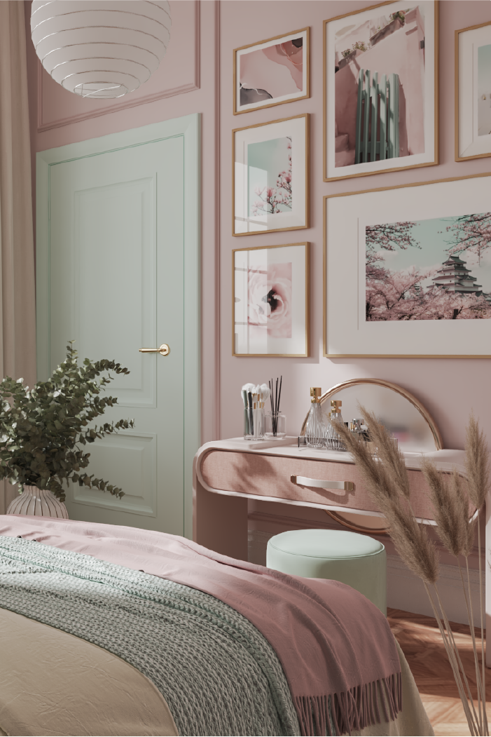 Blooming Pink Flowers Poster