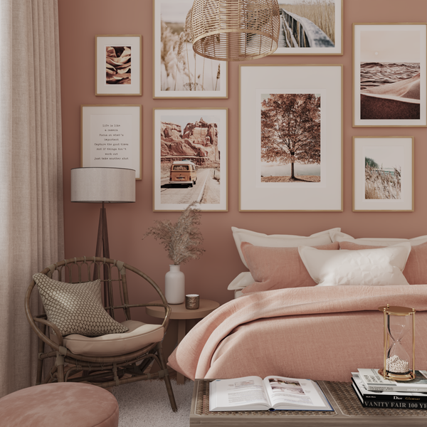Modern Orange Aesthetic Master Girl Bedroom Inspiration Nature Wall Art Print Decor