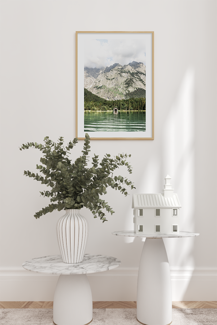 Lakeside Mountain Poster