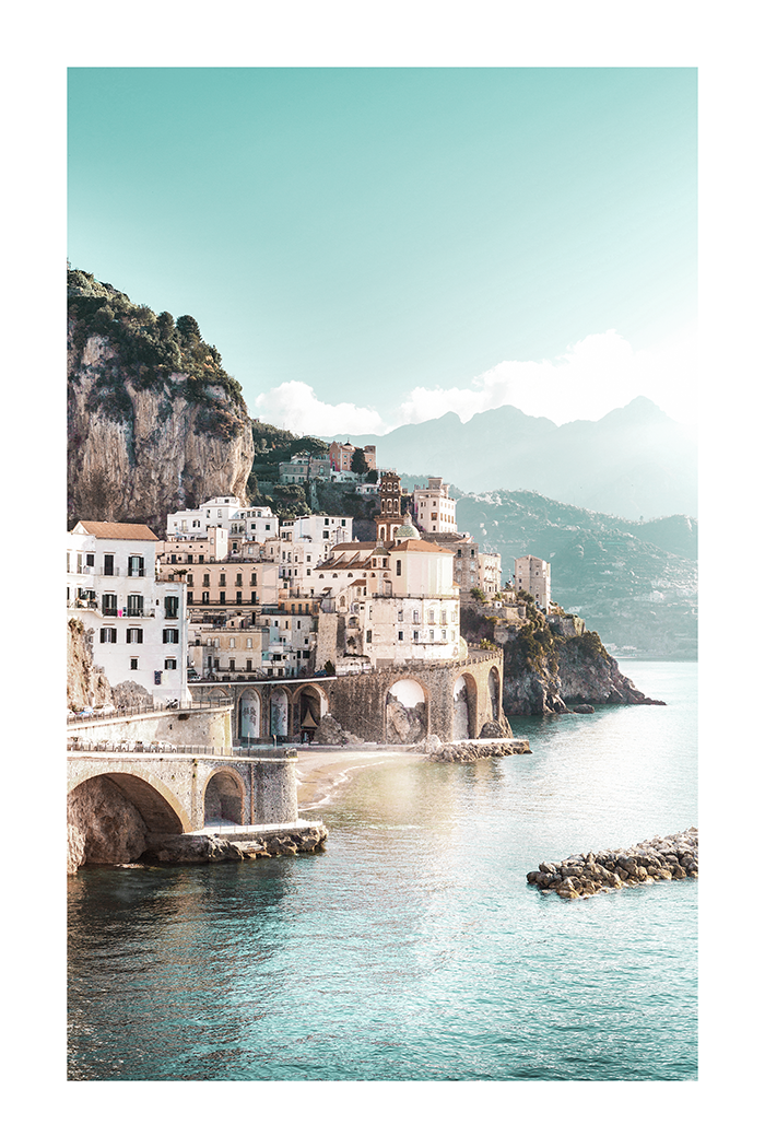 Amalfi Coast Architecture Poster