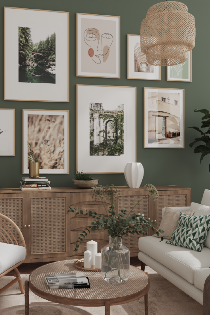 Pillar Covered by Plant Poster