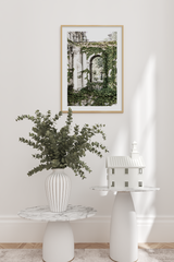 Pillar Covered by Plant Poster