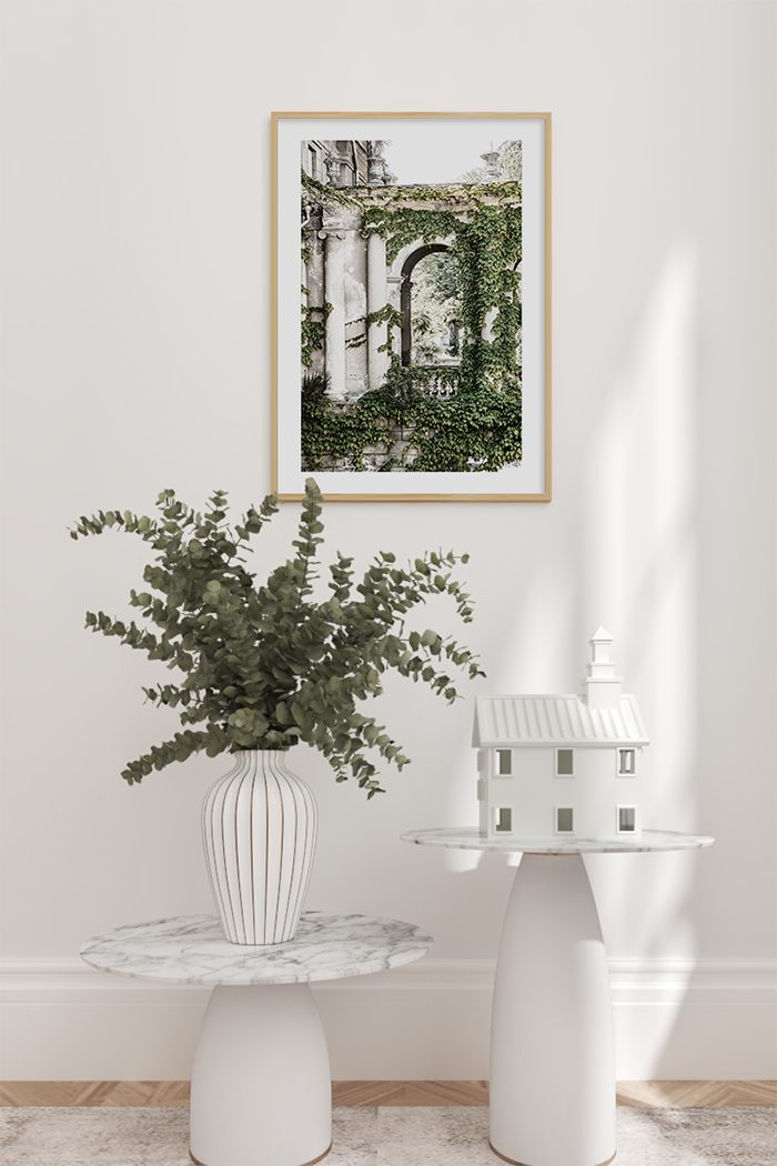 Pillar Covered by Plant Poster
