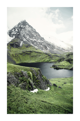 Lake Under the Snowy Mountain Poster