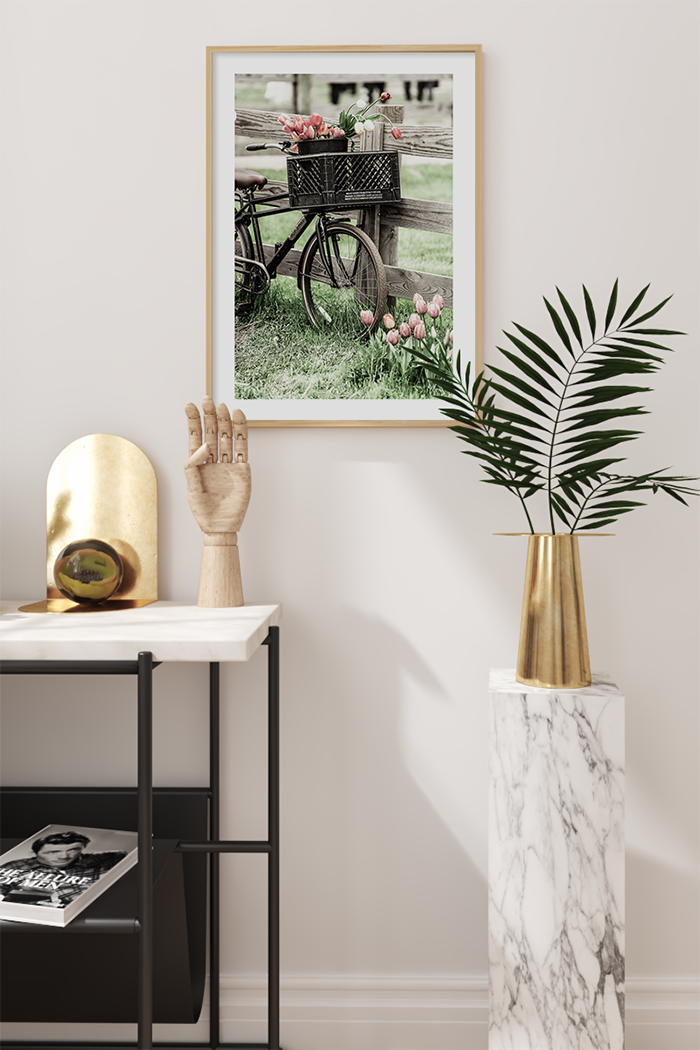 Bicycle by the Fence Poster
