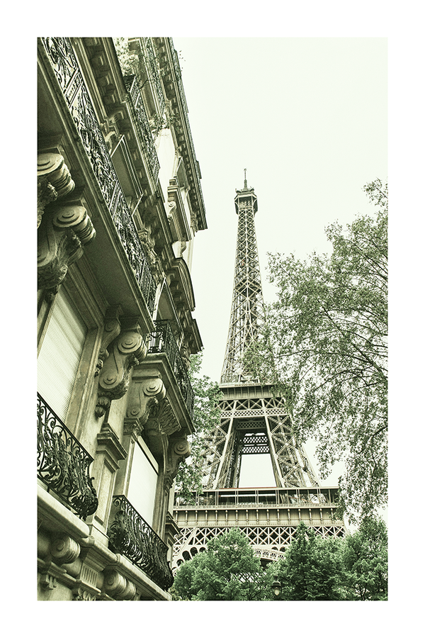 Green Eiffel Tower Poster