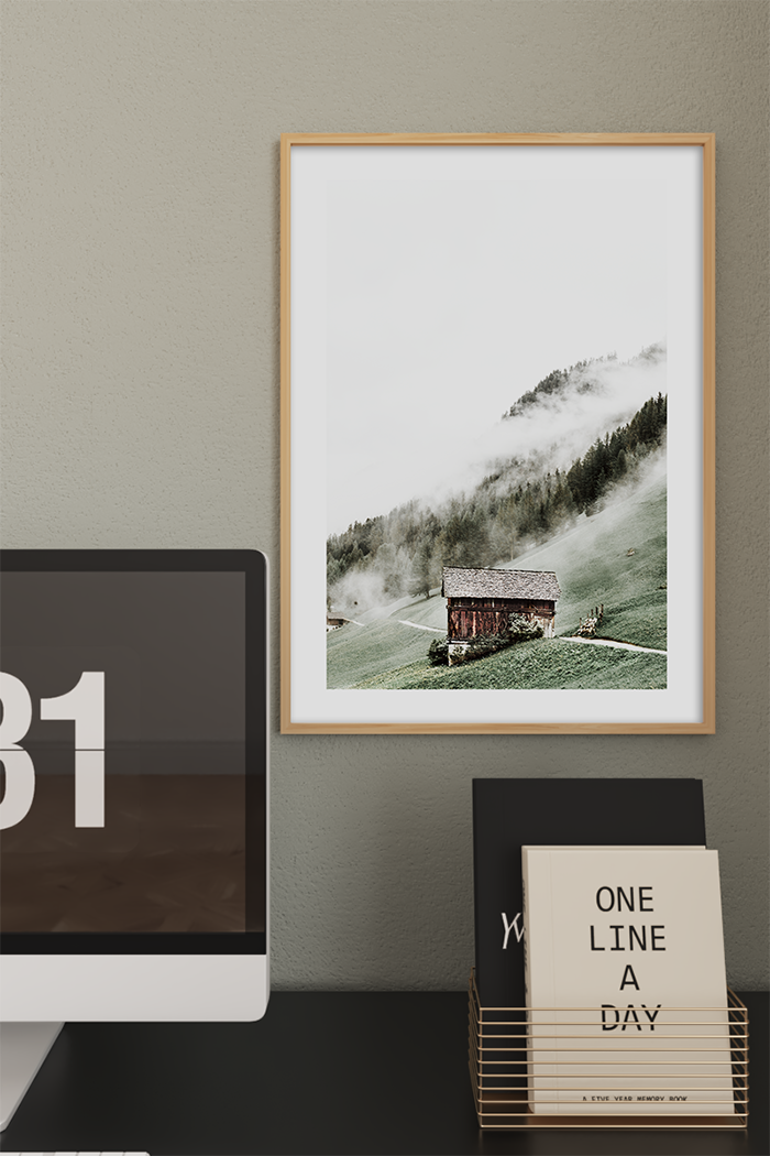 Wooden House Under the Mountain Poster