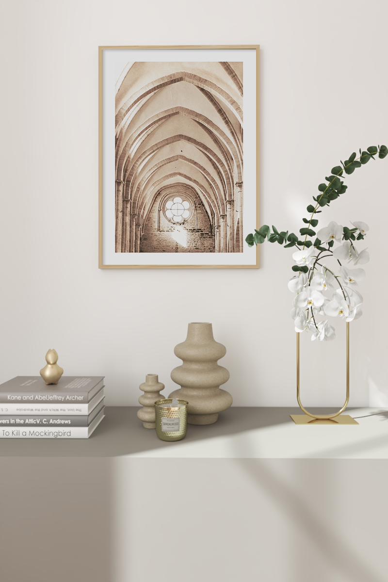 Beige Corridor Poster