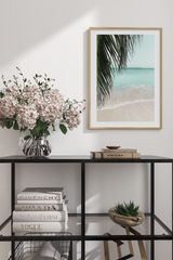 Seaside Palm Leaf Close Up Poster