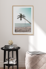 Coconut Tree with a Swing Poster