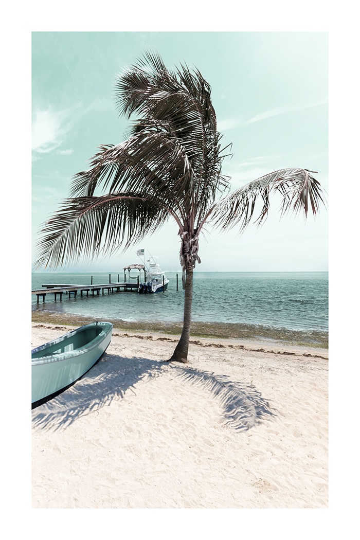 Seaside Coconut Tree Poster No.2