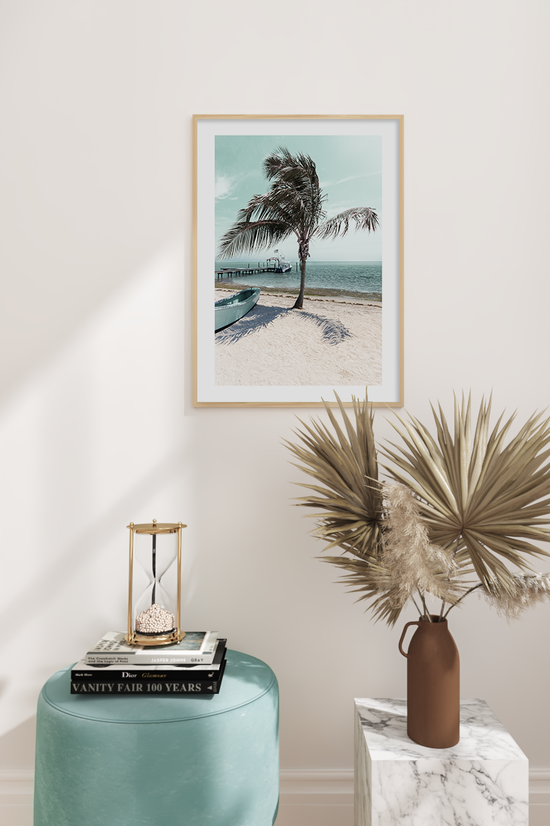 Seaside Coconut Tree Poster No.2