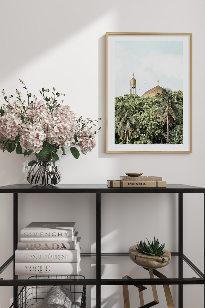 Mosque Surrounded by Trees Poster