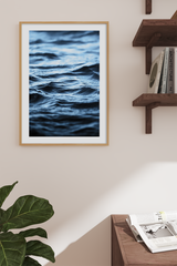 Dark Blue Oceanwater Close Up Poster