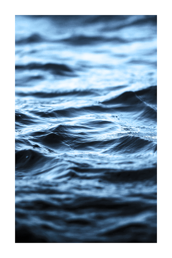 Dark Blue Oceanwater Close Up Poster
