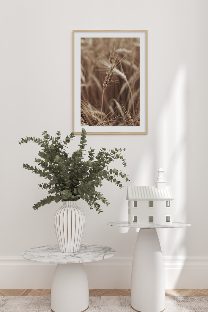 Wheat Field Close Up Poster