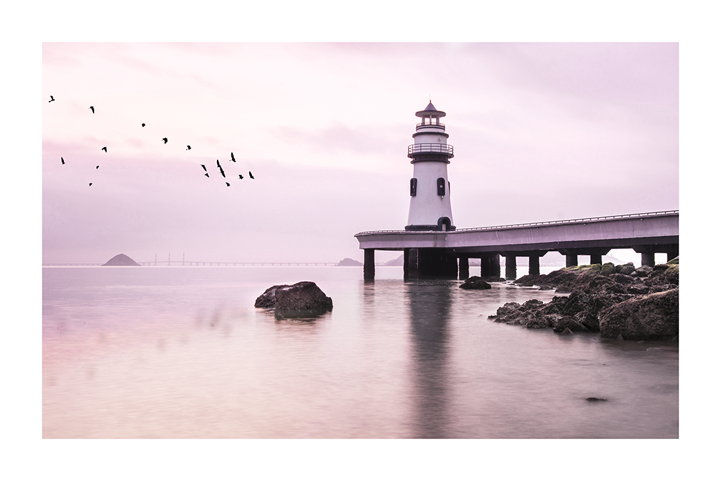 Purple Pier Poster