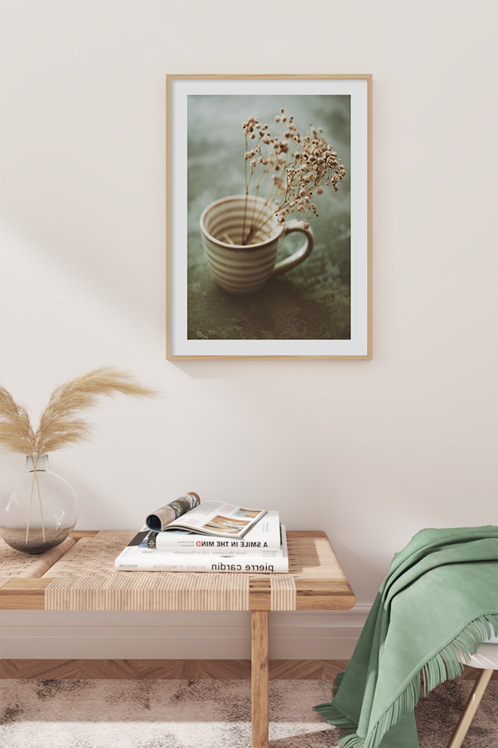 Dried Flowers in a Cup Poster