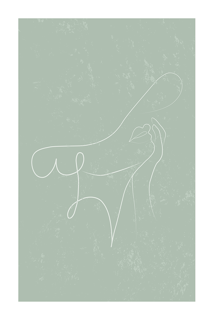 Fashion Women Line Art Print