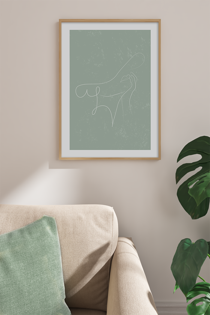 Fashion Women Line Art Print