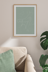 Fashion Women Line Art Print