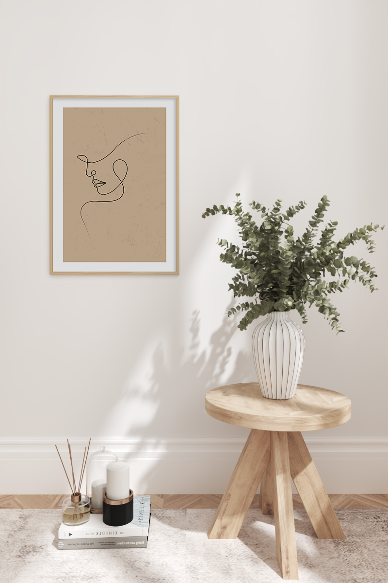 Women Profile Line Art Print