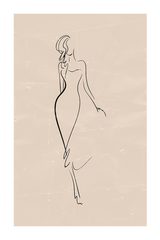 Elegant Women Line Art Print