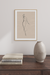 Elegant Women Line Art Print