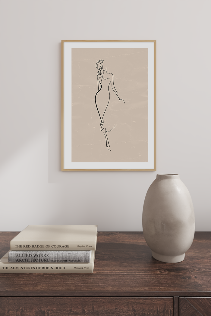 Elegant Women Line Art Print