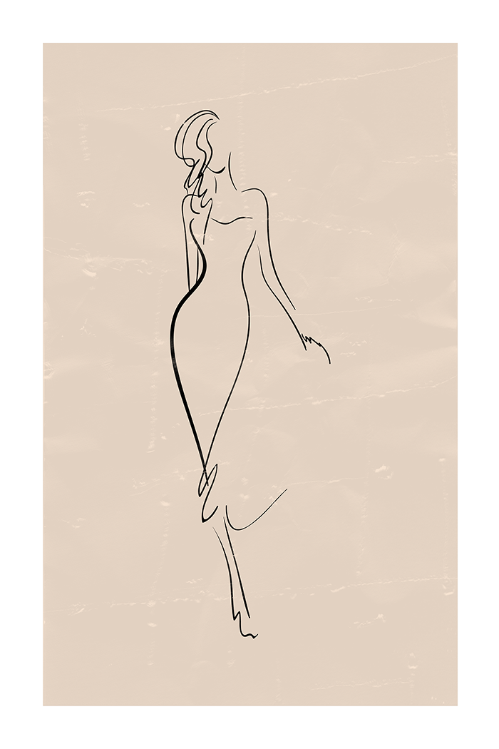 Elegant Women Line Art Print