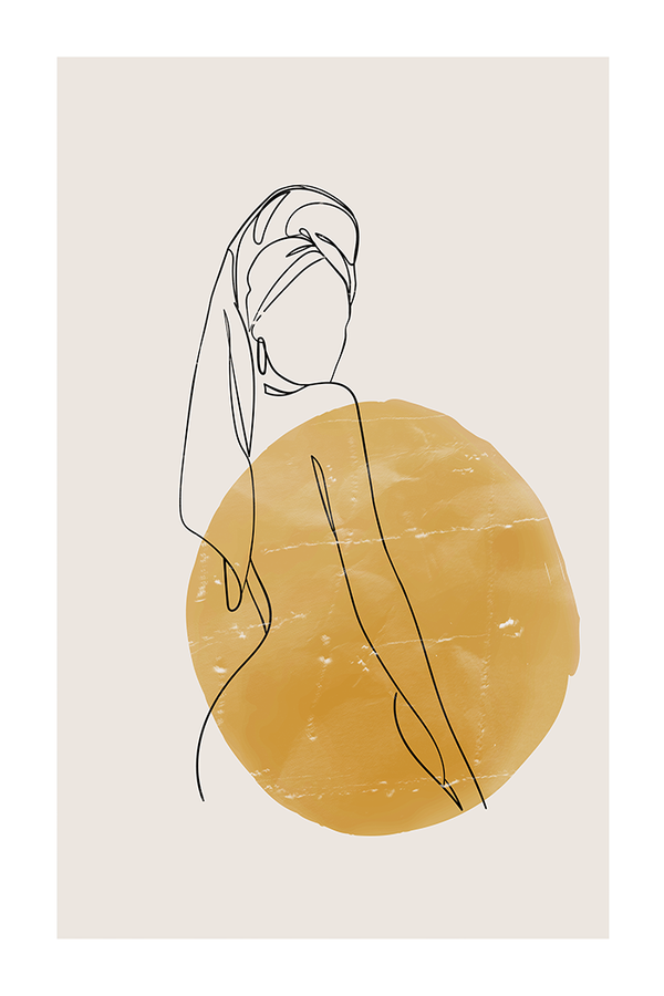 Female Body Line Art Print