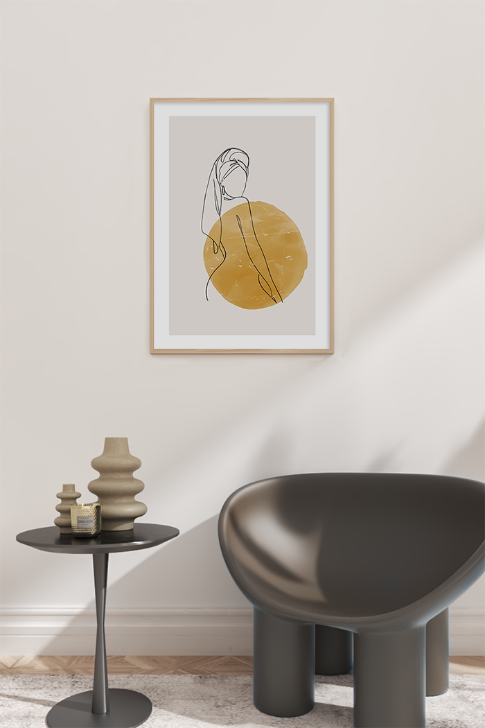 Female Body Line Art Print
