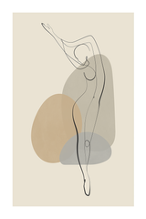 Dancing Line Art Poster