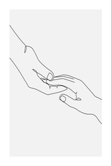 Hands Line Art Print