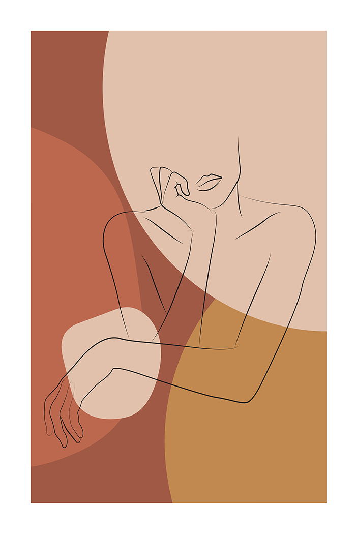 Neutral Female Line Art Print