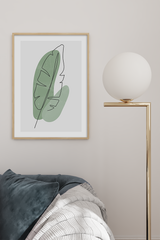 Leaf line Art Print