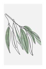 Leaves Line Art Print