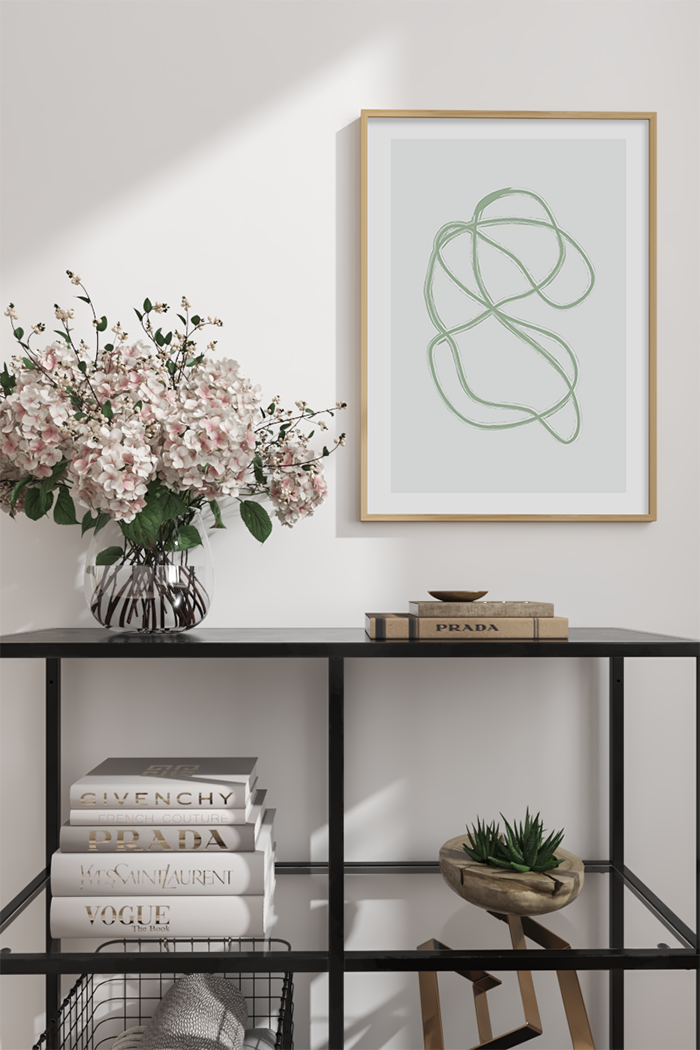 Green Curve Poster