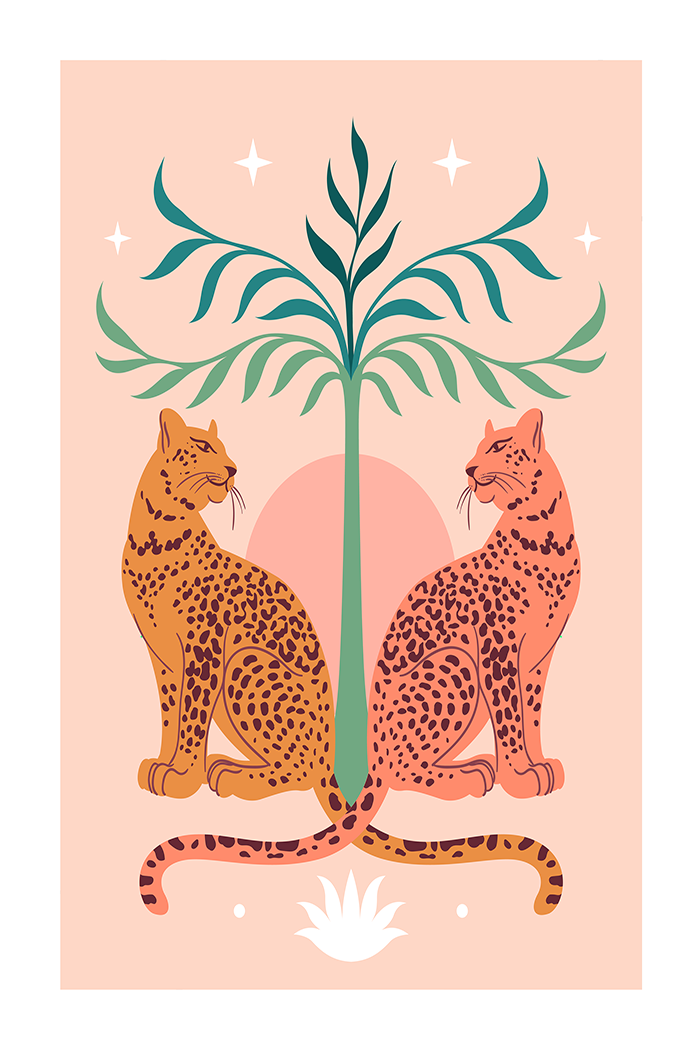 Leopard Illustration Poster
