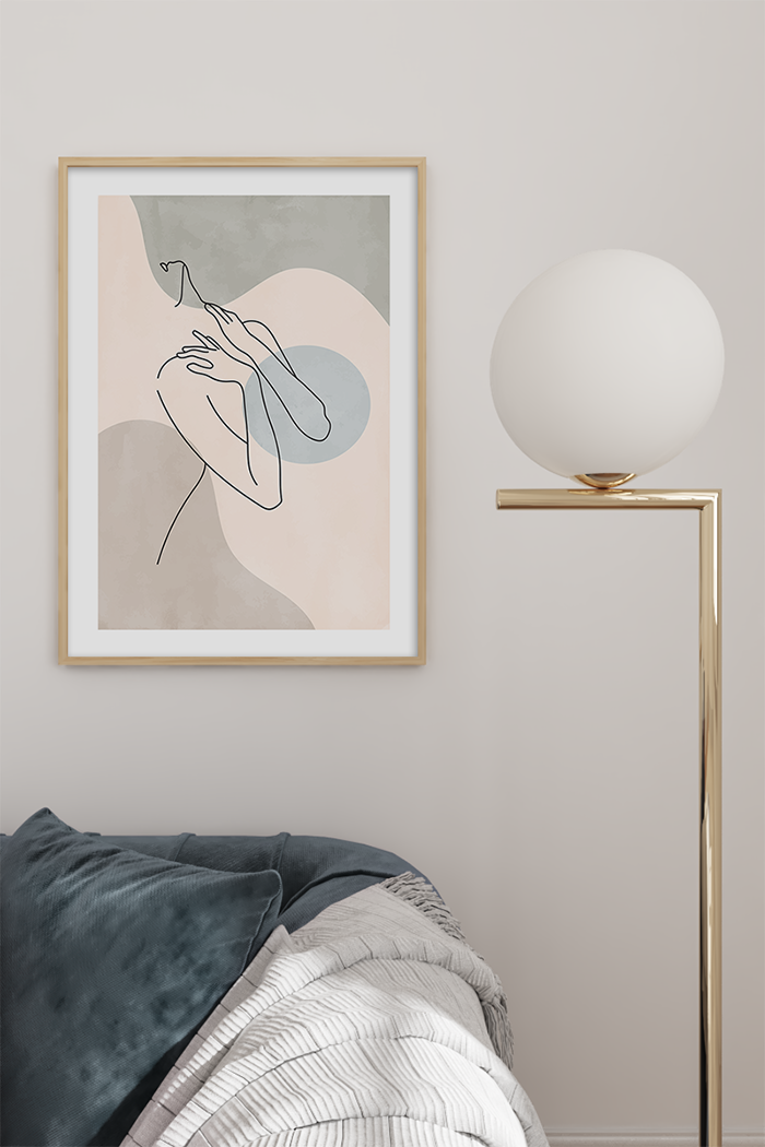 Female Body Line Art Poster