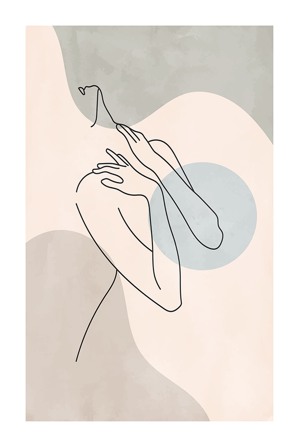 Female Body Line Art Poster