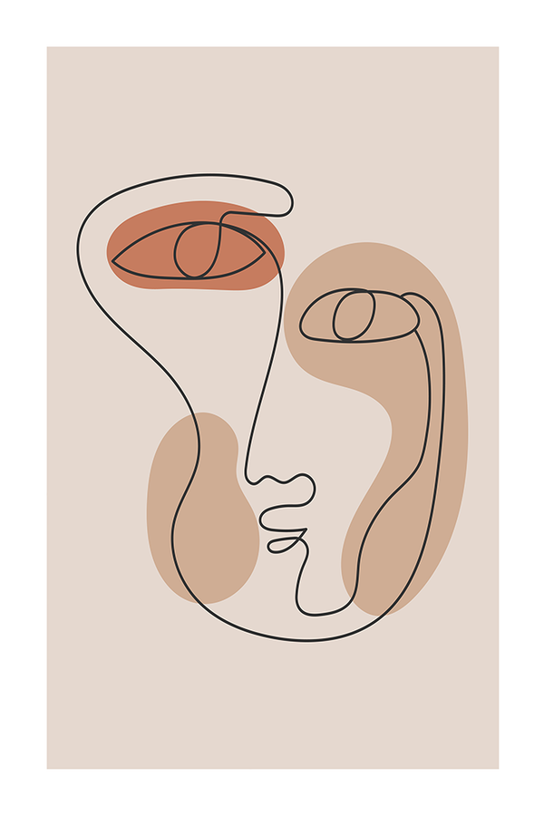 Abstract Line Face Poster No.2