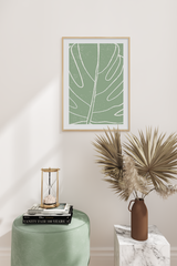Monstera Line Art Poster