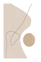Neutral Abstract Shape Poster