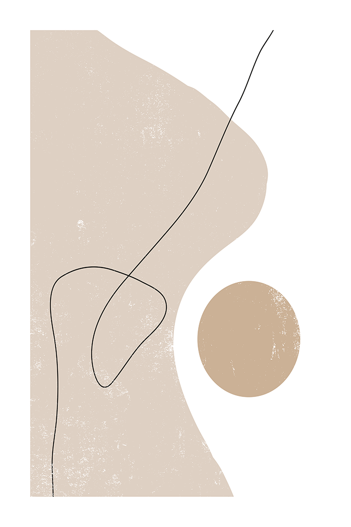 Neutral Abstract Shape Poster