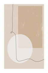 Beige Abstract Shape No.2 Art Print