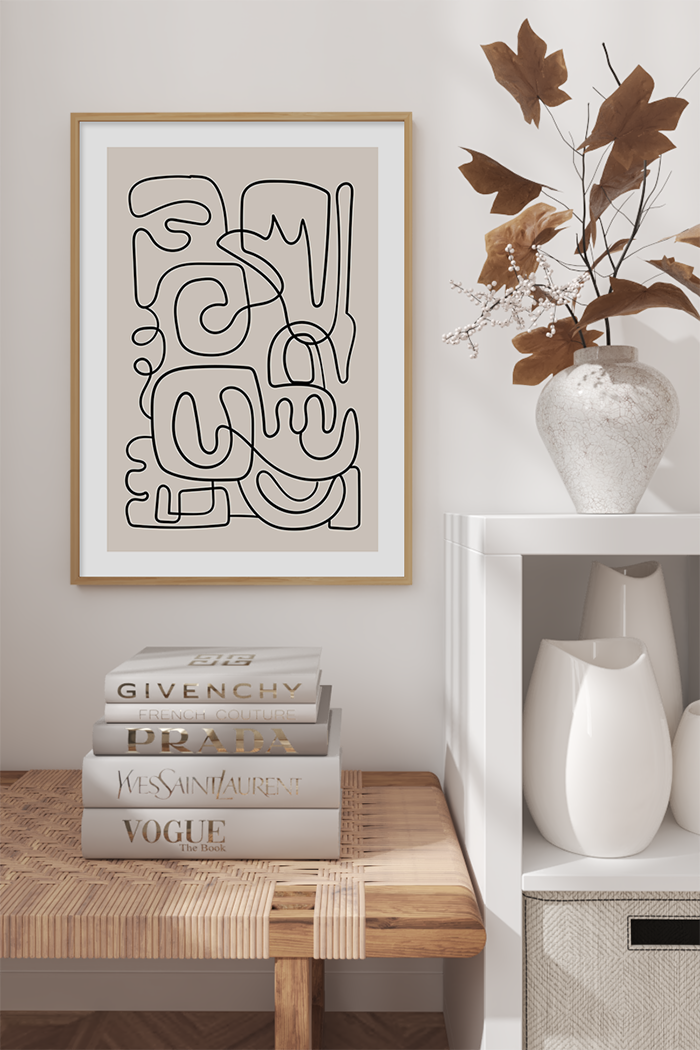 Line Curves Art Print